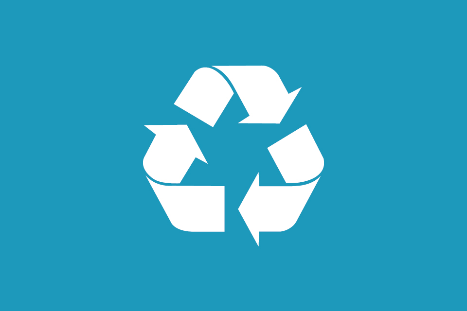 Bild visar återvinningssymbol.