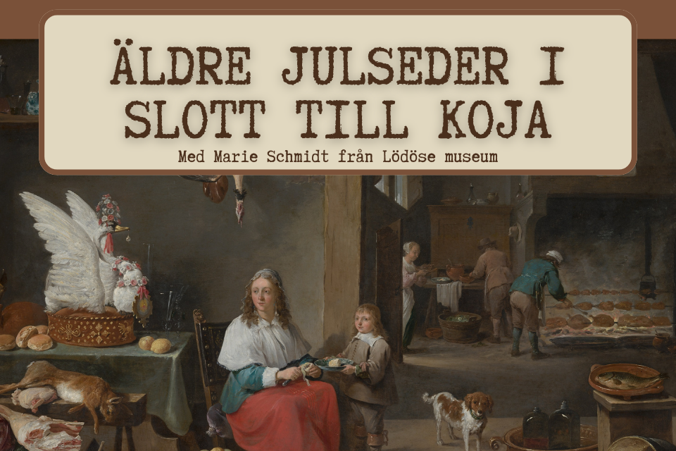 Äldre illustration av ett hem förr i tiden.