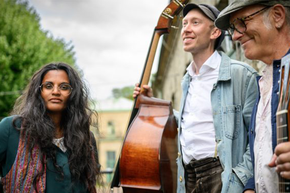 Närbild på gitarr