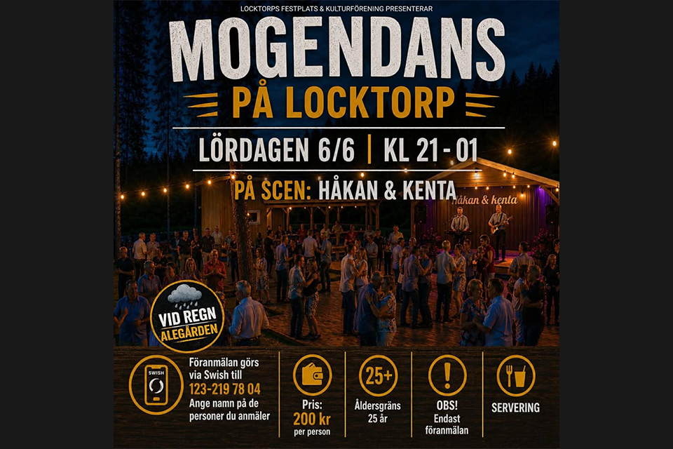 Affisch med bild och text