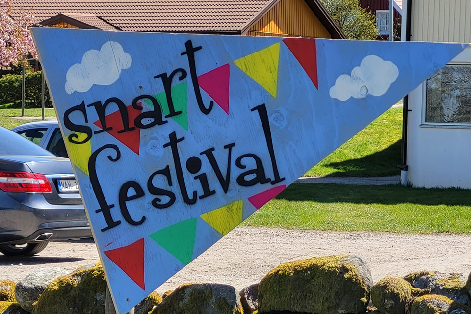 Bild på skylt för Hjärtumsfestivalen.
