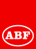 Röd rektangel med en vit cirkel runt vita bokstäverna ABF