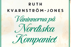 Snirklig skrivstil i grönt, väninnorna på Nordiska kompaniet